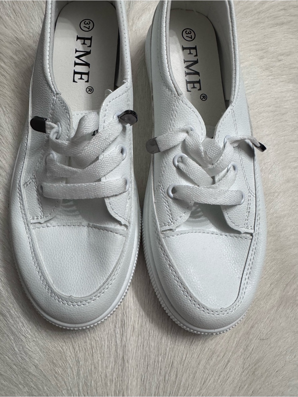 Never worn FME Makeover Essentials White Women's Casual Lace-Up Sneakers